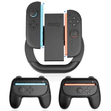 Imagem de HEYSTOP Controle de Volante de Corrida para Switch 2 Case com 2 Mini Controles Kit de Acessórios para Pacote de Jogos Esportivos Volante 3 em 1 para Switch 2 Familiar para Jogos Infantis