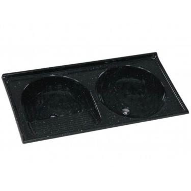 Imagem de Tanque De Granito Sintético Duplo N°2 Com 110x55cm Preto - 500208 - A.j.rorato