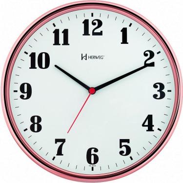 Imagem de 6125 Relógio De Parede 26cm Tic-tac Cromado Herweg Rosé