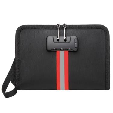 Imagem de Bolsa de dinheiro à prova d'água à prova de fogo com zíper, fibra de vidro premium, armazenamento seguro contra incêndio para documentos, passaportes, dinheiro, objetos de valor (P)