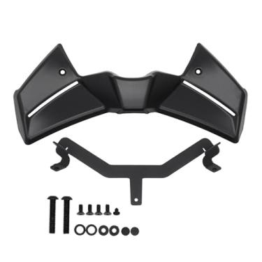 Imagem de JicSuXi Spoiler dianteiro tipo bico de nariz, aletas aerodinâmicas, aletas de spoiler dianteiro sem para motocicleta para MT09 2024-2025, Preto