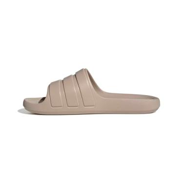 Imagem de adidas Adilette Flow Slide Sandália unissex para adultos, Marrom argila/marrom argila/marrom argila, 11 Women/10 Men