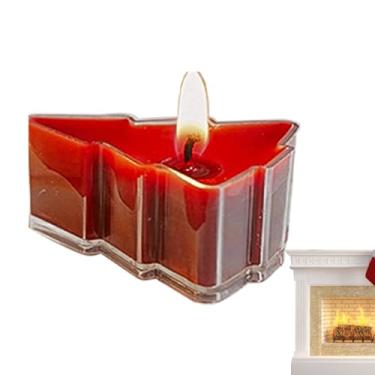 Imagem de Velas de árvore de Natal, velas perfumadas de Natal | Velas pequenas em formato de árvore Velas Tealight de Natal | Velas exclusivas de aromaterapia para decoração de casa para sala de estar e