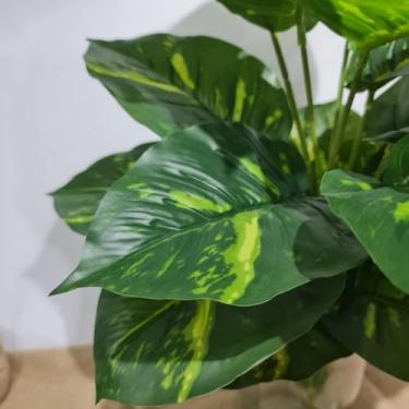Imagem de Planta Artificial Costela de Adão Alocasia 60cm com 18 Folhas – Folhagem Grande Decorativa para Sala, Escritório e Planta de Chão(07)