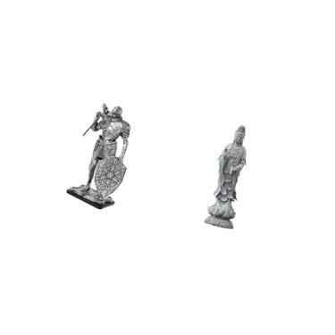Imagem de Fenteer Estatueta de Cavaleiro Nórdico de Resina E Buda Guan Yin, Escultura de Arte Abstrata para Mesa, Armário, Mesa de Escritório, Peça Central, Coleção de