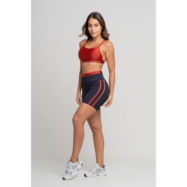 Imagem de Conjunto Short Fitness Poliamida Preto com Chapado + Top Glow Verde Cruzado nas Costas-Feminino