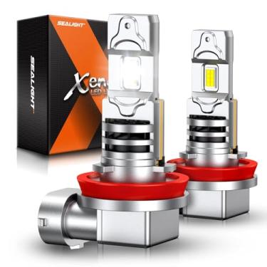 Imagem de SEALIGHT Lâmpada LED de neblina H11 H16 H8, 40.000 lúmens, 1000% super brilhante, luzes de neblina LED H11, design 1:1 para esportes motorizados ATV/UTV, Play-N-Play, pacote com 2