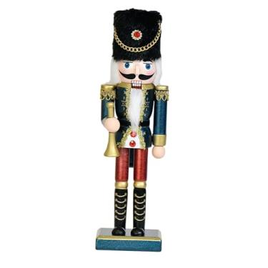 Imagem de Fancyes Quebra-Nozes de Natal em Madeira, Boneco Quebra-Nozes, Escultura Decorativa de Natal, 25 cm, Ornamento de Mesa para Lareira ou Escrivaninha, Style B