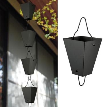 Imagem de Calhas de desvio, corrente de chuva moderna para calhas e calhas, enfeite de corrente de calha de desvio de água da chuva, sistema de corrente coletora de chuva extralonga