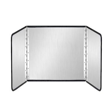 Imagem de Protetores contra respingos de 2 lados para fritura de graxa tela de aço inoxidável contra respingos de óleo antirespingos, protetor de salpicos de cozinha dobrável, protetor contra respingos de fogão