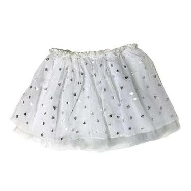 Imagem de Saia Tutu Coração Prata - Branca-Feminino