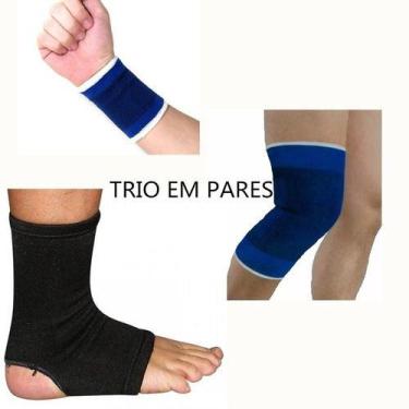 Imagem de Protetor Articulacao Trio Tornozeleira Munhequeira Joelheira - oem