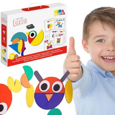Imagem de Brinquedo Educativo Quebra Cabeças Criativo Madeira - BABEBI