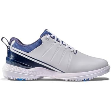 Imagem de SQAIRZ SPEED2 Tênis de golfe masculino atlético, projetado para equilíbrio e desempenho, pontas substituíveis, impermeável, tênis de golfe masculino com pontas, calçados masculinos, Branco