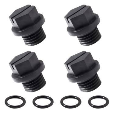 Imagem de 4 peças de plugue de tubo de bomba de piscina com junta apto para bombas de limpeza de piscina Hayward Bujões de drenagem de substituição exata com anel de vedação para filtro de piscina peças de