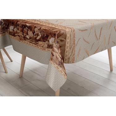 Imagem de Toalha de Mesa de Plástico Térmica e impermeável, para mesas(Trigo Cevada)