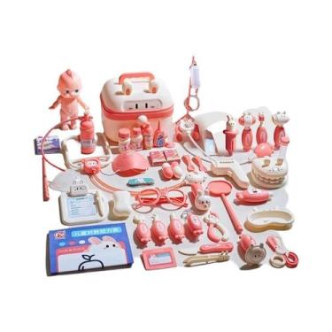 Imagem de Kit Médico Infantil Com Estetoscópio, Seringa E Ferramentas De Dentist