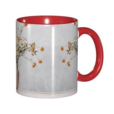 Imagem de Zeraoke Canecas de café criativas com estampa de orquídea de sino, personalizadas, presente para família, tamanho de 325 ml, unissex