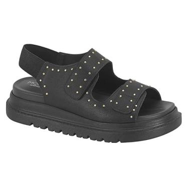 Imagem de Sandália Feminina Modare Fácil Calce – Tiras de Elástico, Confortável e Prática (Preto, BR, Adulto, Numérico, 38)