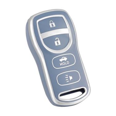 Imagem de OFF WE GO Capa para chaveiro Nissan, capa de TPU adequada para Nissan Xterra, Titan, 350Z, Quest, Altima, Maxima, Murano, Armada, Sentra, Versa, Infiniti QX56, FX35, FX45, EX35, G35, Smart Car Key