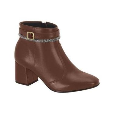 Imagem de Bota Feminina Beira Rio Salto Grosso Brilho Strass 9076.107-Feminino