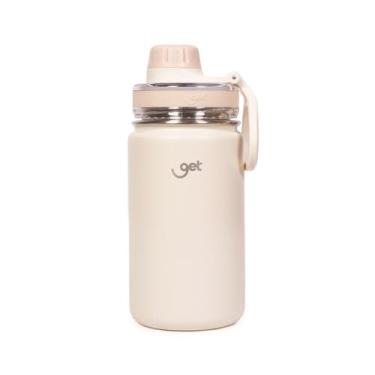 Imagem de Garrafa Térmica Inox Get Trity 350ml Creme com tampa e bico
