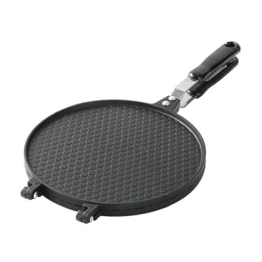 Imagem de WeiLaiKeQi Máquina de fazer cones de waffle antiaderentes, máquina de fazer cones de sorvete, de rolinhos primavera para lanches, 22cm