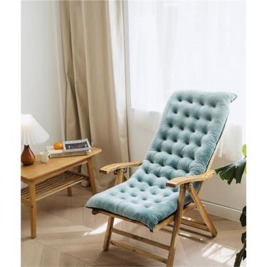 Imagem de Almofada grande para cadeira de balanço, almofada de assento alto de veludo de cristal, tapete reclinável espesso para cadeira de jardim com laços, almofadas de assento de uma peça, para sala de