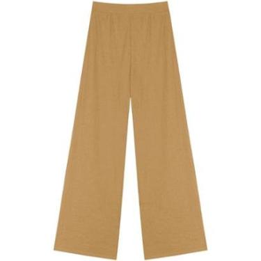 Imagem de Calça Pantalona De Cintura Alta Em Malha Rústica-Feminino