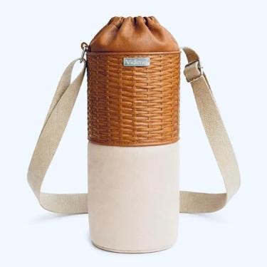 Imagem de Bolsa Térmica (TRANÇADO COM MARFIM) RAMIERE para Garrafa de 2 LITROS em Couro Sintético - Coleção Cores VERÃO 2026