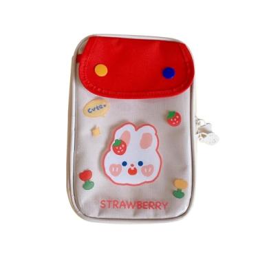 Imagem de ZJchao Bolsa de Caneta Grande Capacidade Estilo Bonito Material de Pano Portátil Porta Lápis Bolsa para Crianças Estudante Escola Viagem Em Casa (Grandes e adesivos)