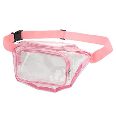 Imagem de Acouto Clear Fanny Pack Stadium Approved - Transparent Fanny Pack PVC Water Bolsa de Cintura Multiuso para Viagem - Bolsa de Cintura Transparente Feminina - Roupas, Sapatos e Joias/Bagagens e