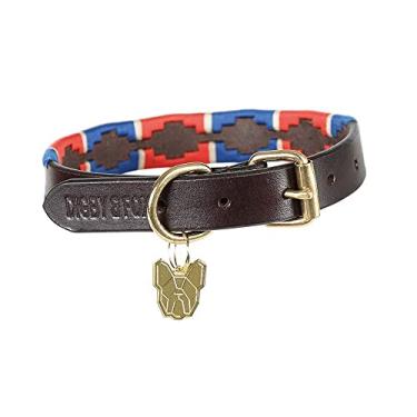 Imagem de Gola polo para cães Shires Drover azul-marinho/vermelho PP