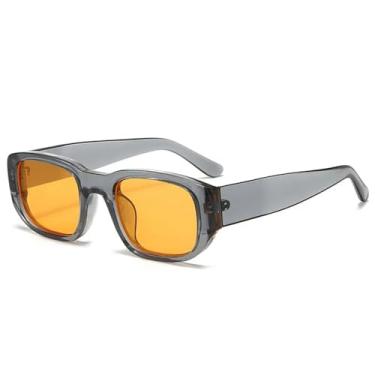 Imagem de Óculos de Sol UV400 - Cores Vibrantes, Pernas Largas, Estilo Punk, para Homens e Mulheres, Esportes ao Ar Livre, Corrida e Ciclismo, Cinza e Amarelo