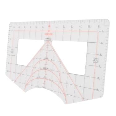 Imagem de Cryfokt Guia de Camiseta Acrílica Ferramenta de Medição Precisa para Desenho de Padrões e Alterações para Novos Designers