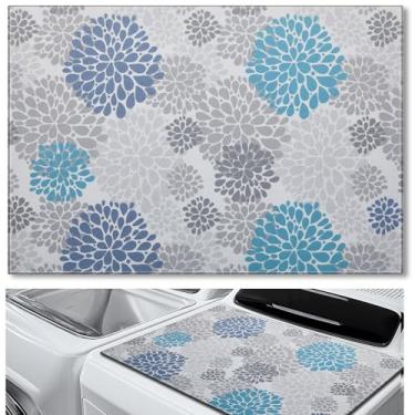 Imagem de Teenyyou 1 tapete protetor de secadora de 66 cm x 45 cm, capa de máquina de lavar e secar roupa, capa de máquina antiderrapante à prova d'água à prova de poeira, almofada de secagem rápida para