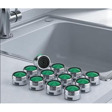 Imagem de 12 peças de aeradores de torneira de 38.1 cm/40.6 cm, filtro prático de pia de banheiro com chave inglesa, substituição de cabeça de torneira de cozinha de rosca macho M24 com juntas para uso diário