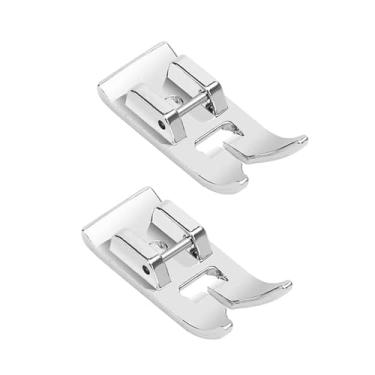 Imagem de Pacote com 2 calcador universal em ziguezague, haste baixa para costura reta e em ziguezague, compatível com a maioria das máquinas de costura domésticas