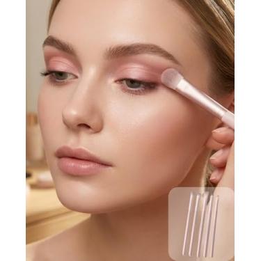 Imagem de Conjunto de pincéis de maquiagem profissional de 5 peças com bolsa, perfeito para presentes de Natal, Dia das Bruxas e Ação de Graças DJA1274-01