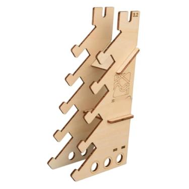 Imagem de Dynwave Rampa de skate de dedo para crianças - Brinquedo educativo para iniciantes - Kit de skate de dedo de madeira para treinamento infantil, Expositor