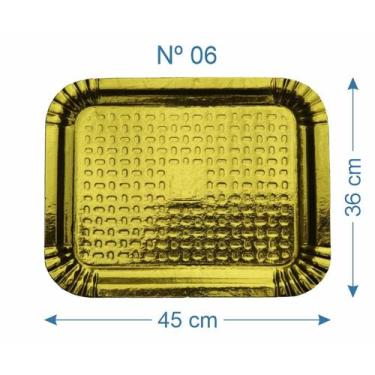 Imagem de 20 Bandeja de Bolo Salgado Laminado Dourado Nº6 - AAZ