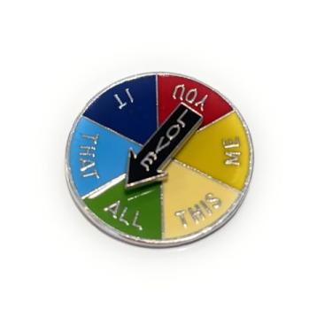 Imagem de Pacote com 10 broches de lapela divertidos Spinning Wheel of Love
