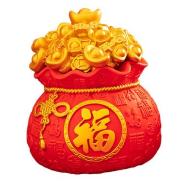 Imagem de Ｂｅｓｇａ Estátua de saco de dinheiro, cofrinho em, ornamento de mesa para lareira, quarto, decoração de casa, presente de Ano, Fu Grande