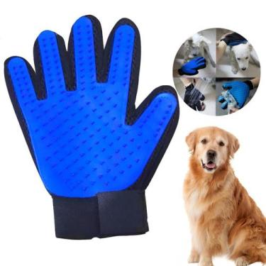 Imagem de Luva Escova Tira Pelo Para Cães E Gatos - Cuidado Premium - ROMI