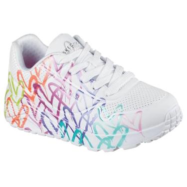 Imagem de Skechers Tênis feminino X James Goldcrown-uno Lite 314098l (criança pequena), Branco/Multi, 2 Little Kid