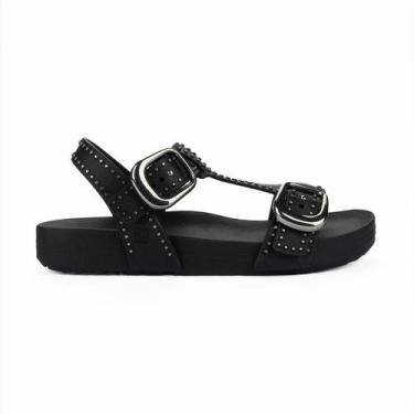 Imagem de Feminina Sandália Zaxy Wild Fivela Grande e Design Fashion, Preto, 37