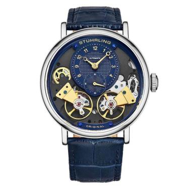 Imagem de Relógio Masculino Stuhrling Ares 3981 Automático 43mm, Azul