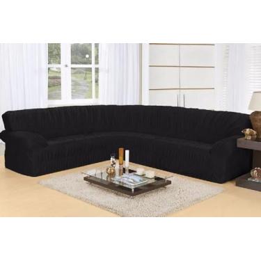 Imagem de Capa Para Sofá de Canto 5 e 6 Lugares em Malha Gel 21 Elasticos - Nena