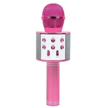 Imagem de Microfone Bluetooth Sem Fio Infantil Karaoke Portátil Rosa