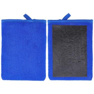 Imagem de CREATCABIN Pacote com 2 luvas de argila para detalhes de carro luva de pano de limpeza 20 x 15 cm azul retangular macia mágica microfibra automática ferramentas de lavagem para detalhes de carros